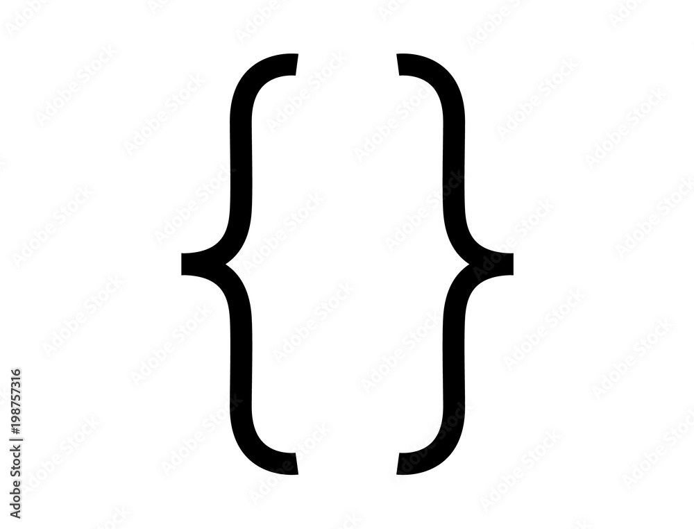 Programming and maths brackets icon Stock Vector Adobe Stock