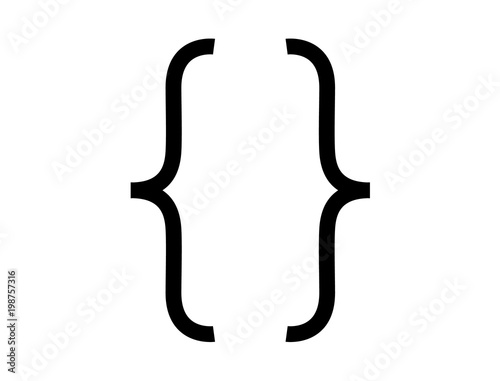 Programming and maths brackets icon