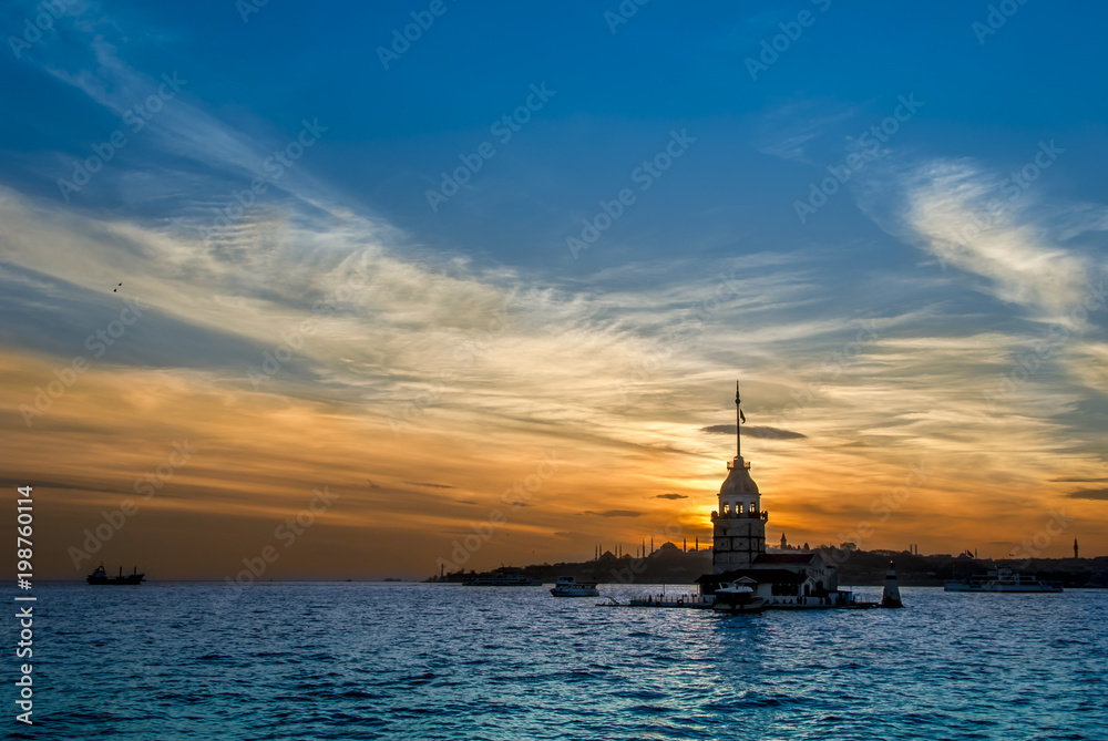 Istanbul, Turkey, 3 December 2010: The Maiden's Tower Istanbul, Turkey, 3 December 2010: The Maiden's Tower