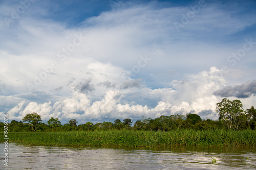 Monsoon Sky Over The Amazon River Near Iquitos, Peru