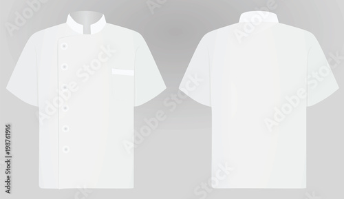 White chef shirt. cook uniform. vector illustration