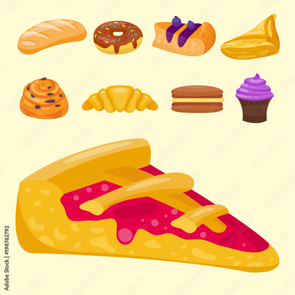 Cookie cakes tasty snack delicious chocolate homemade pastry biscuit vector illustration Cookie cakes tasty snack delicious chocolate homemade pastry biscuit vector illustration
