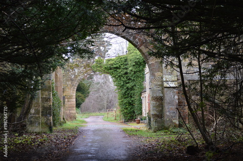 Entrance to Crawford Priory Estate, Cupar Fototapeta