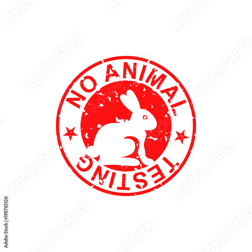 Tampon NO ANIMAL TESTING en color rojo