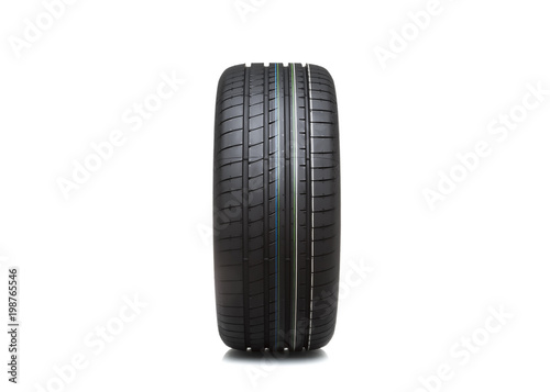 new tyre isolated on white background