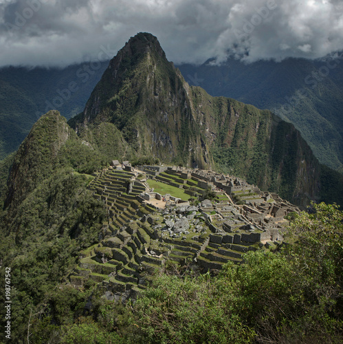 Machu Pichu Peru. Inca Temple