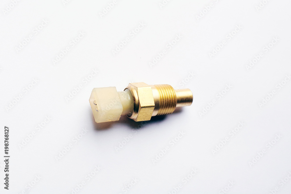 fluid temperature sensor on isolated white background fluid temperature sensor on isolated white background