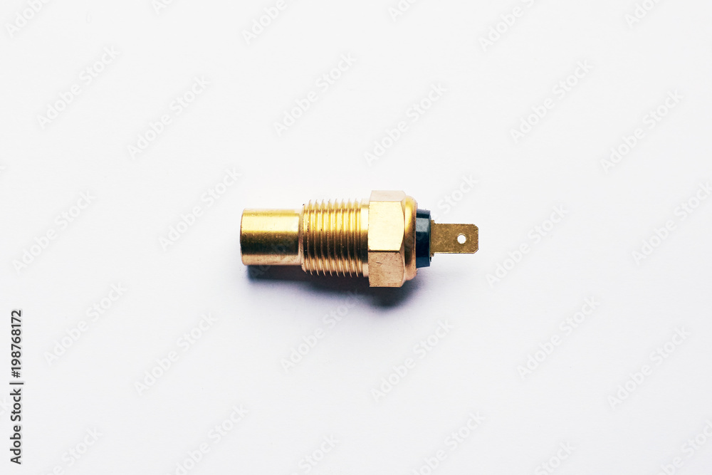 fluid temperature sensor on isolated white background fluid temperature sensor on isolated white background