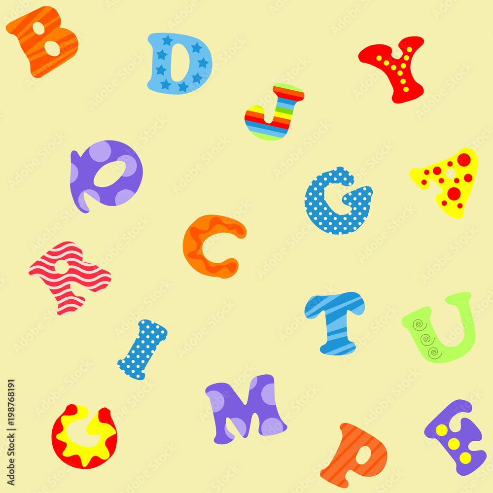 Letters seamless pattern