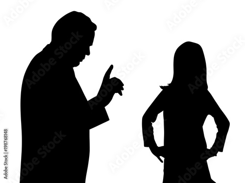 Conflict between father and defiant child