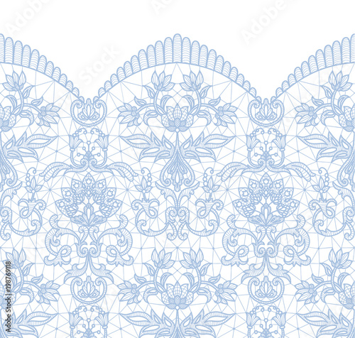 Seamless blue lace
