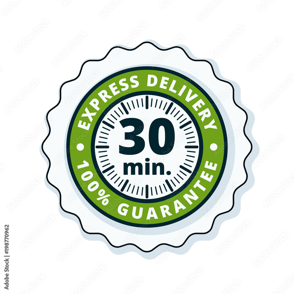 30 minutes Express Delivery illustration 30 minutes Express Delivery illustration