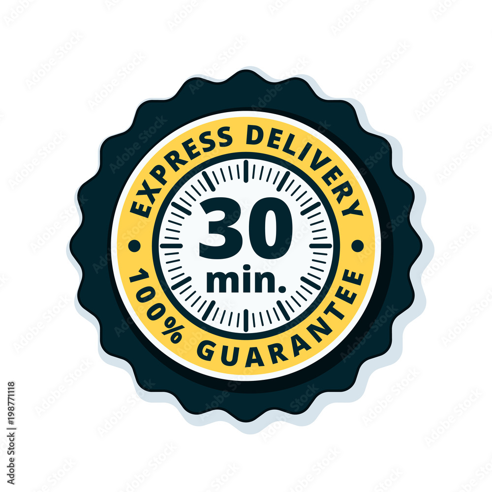 30 minutes Express Delivery illustration