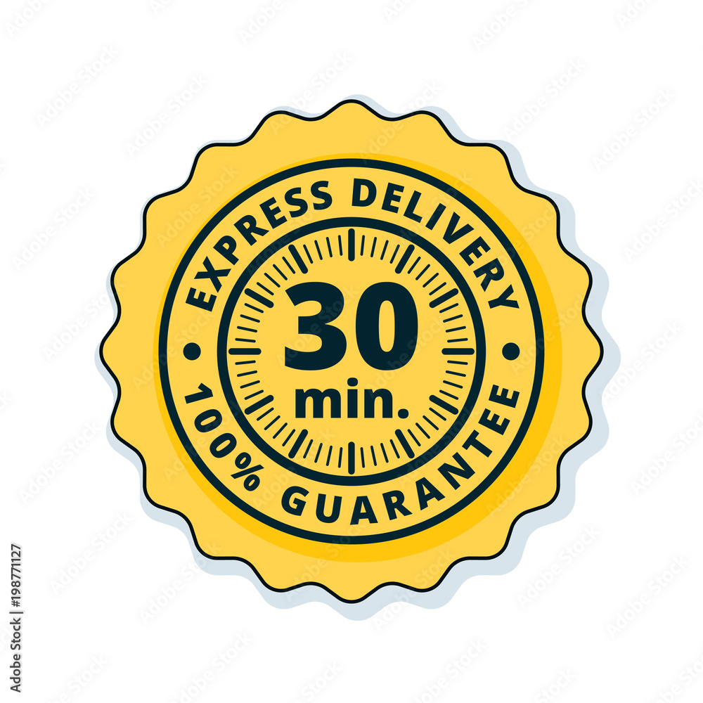 30 minutes Express Delivery illustration 30 minutes Express Delivery illustration