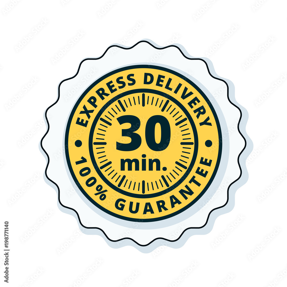 30 minutes Express Delivery illustration 30 minutes Express Delivery illustration