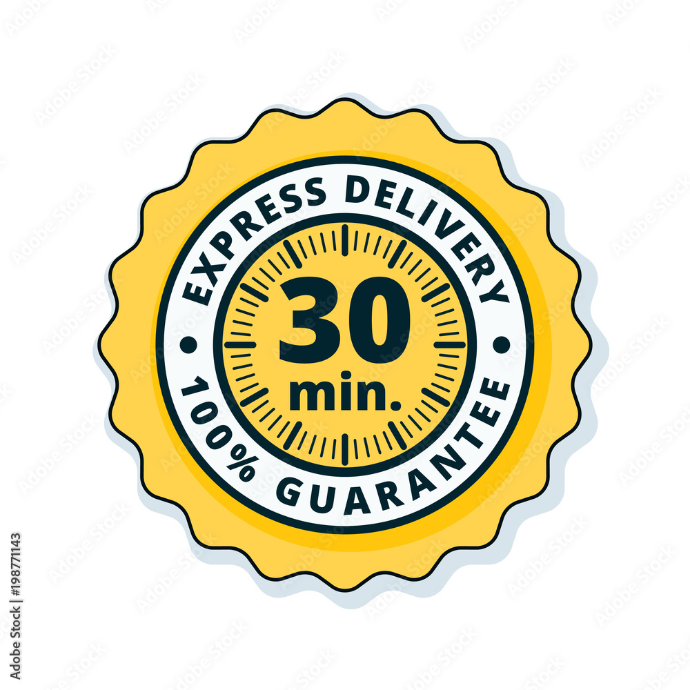 30 minutes Express Delivery illustration