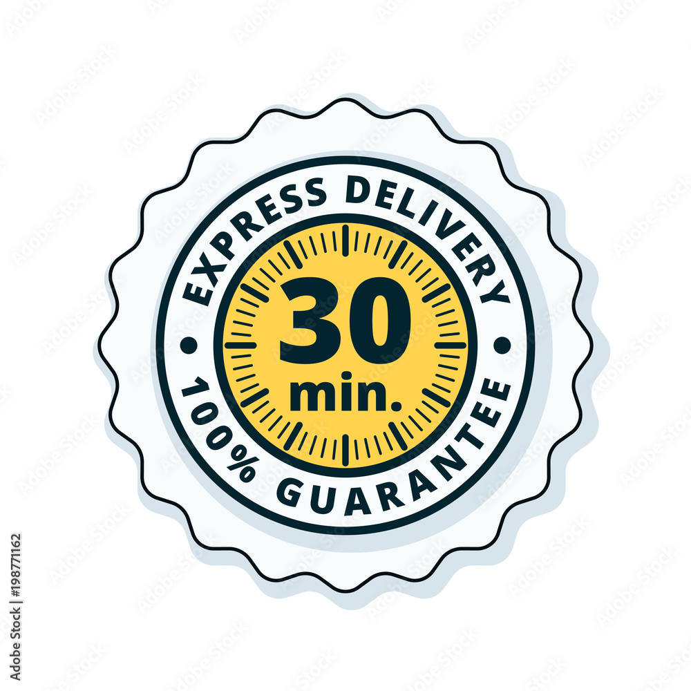 30 minutes Express Delivery illustration