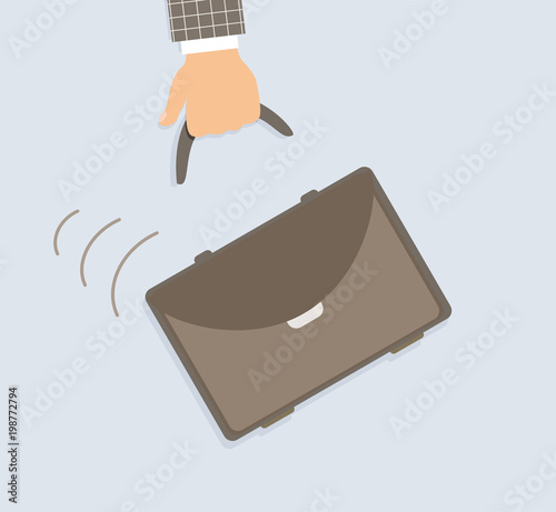 Business concept `A case without a handle`. Vector illustration 
