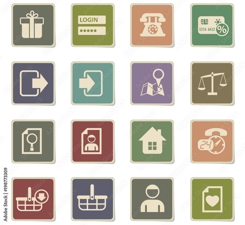 e-commerce interface icon set e-commerce interface icon set