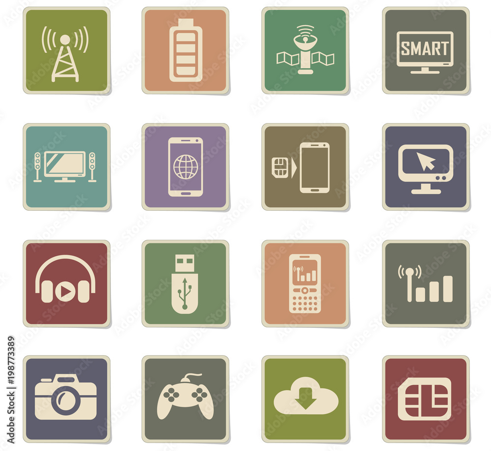 hi tech icon set hi tech icon set