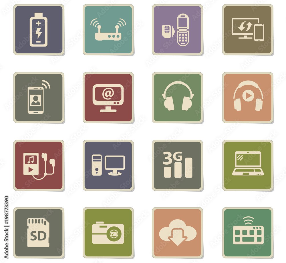 hi tech icon set hi tech icon set