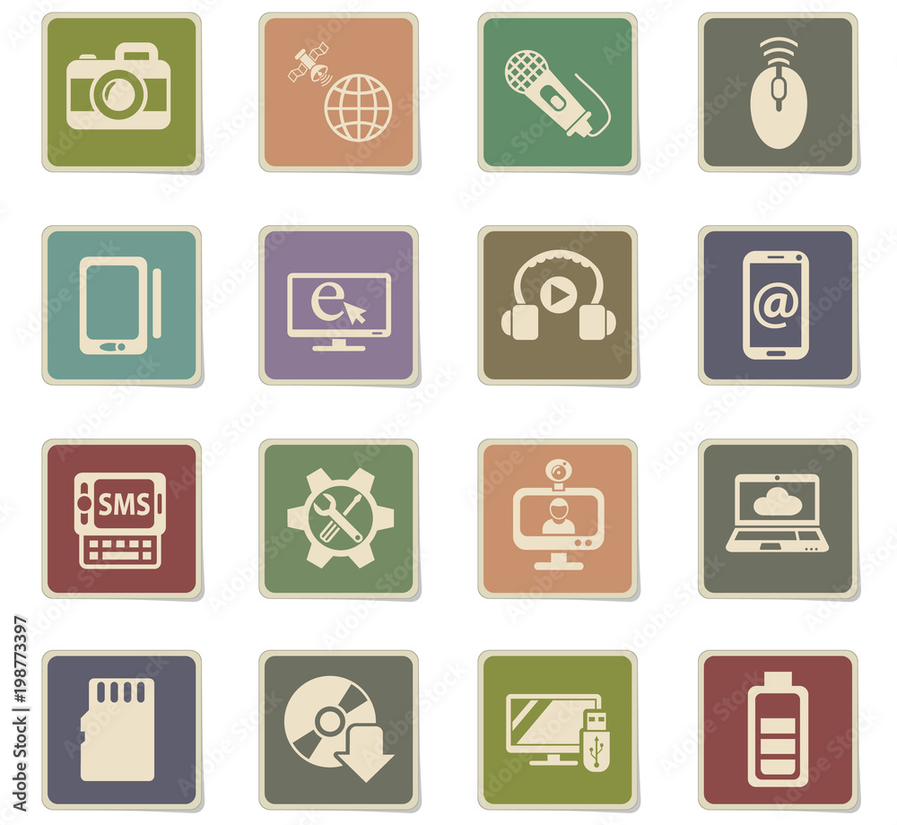 hi tech icon set hi tech icon set