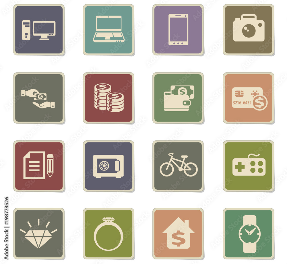 pawn shop icon set pawn shop icon set