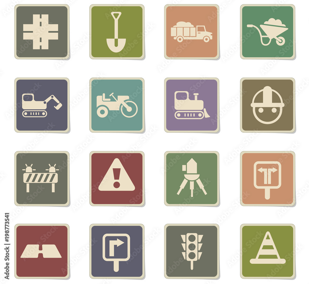 road repairs icon set road repairs icon set