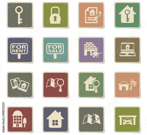 real estate icon set