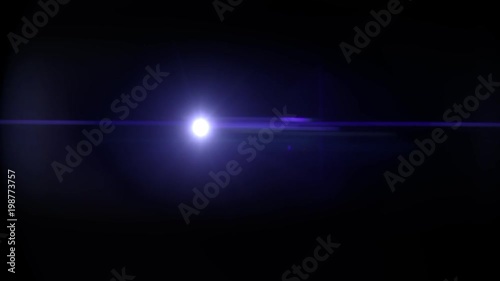 Light ray on anamorphic lens photo