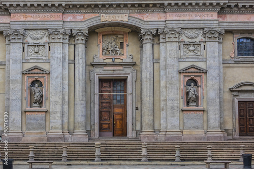 The baroque church of Sant'Alessandro in Zebedia (Chiesa di Sant'Alessandro in Zebedia) was created at the beginning of the seventeenth century as part of the adjacent Barnabite College. Milan, Italy.