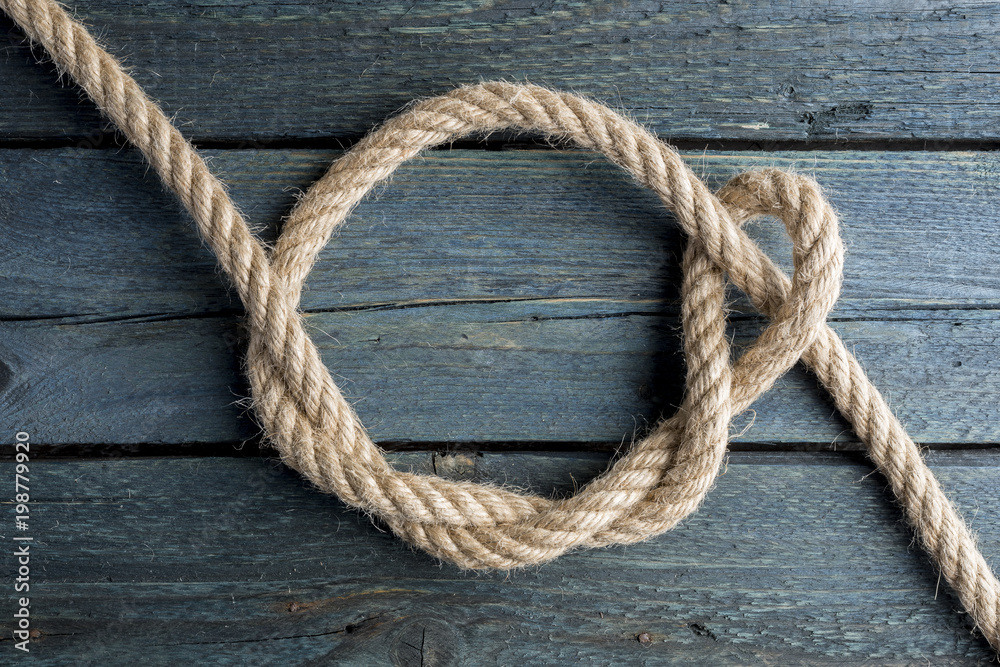 Obraz premium Timber Hitch Knot. Rope node.