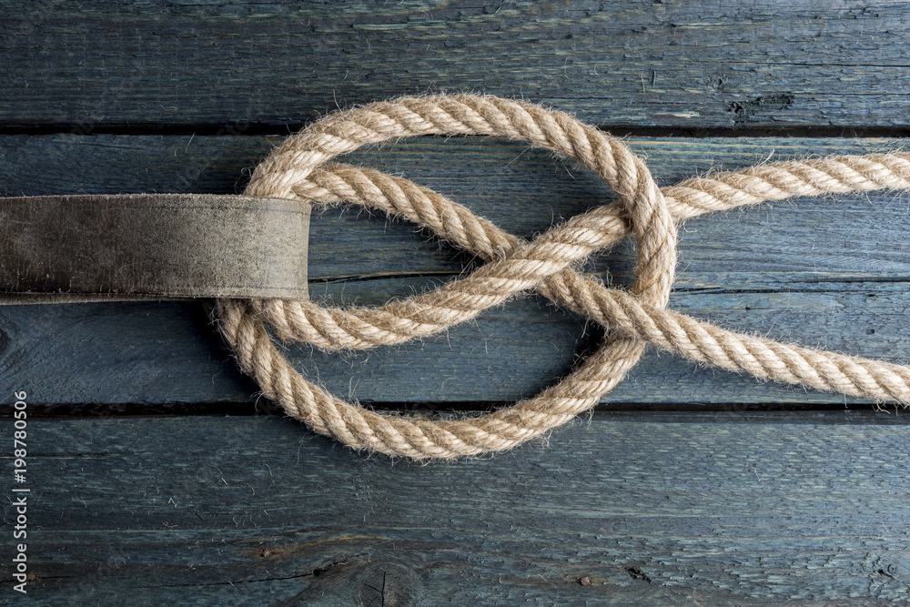 Obraz premium ship node. Rope knot