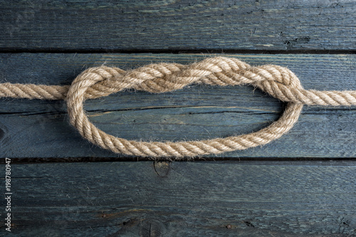 Double Overhand Knot. Rope node