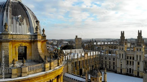 Aerial view of central Oxford, UK photo