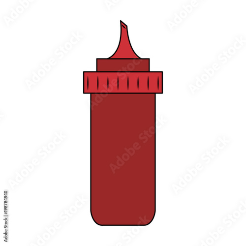 Ketchup sauce bottle vector illustration graphic design