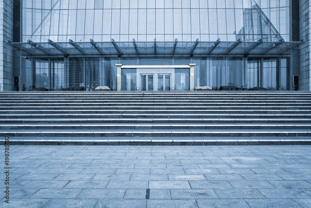 entrance of modern office building. entrance of modern office building.
