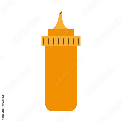 Mustard sauce bottle vector illustration graphic design