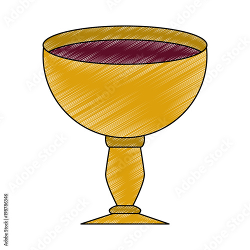 Sacred chalice symbol vector illustration graphic design