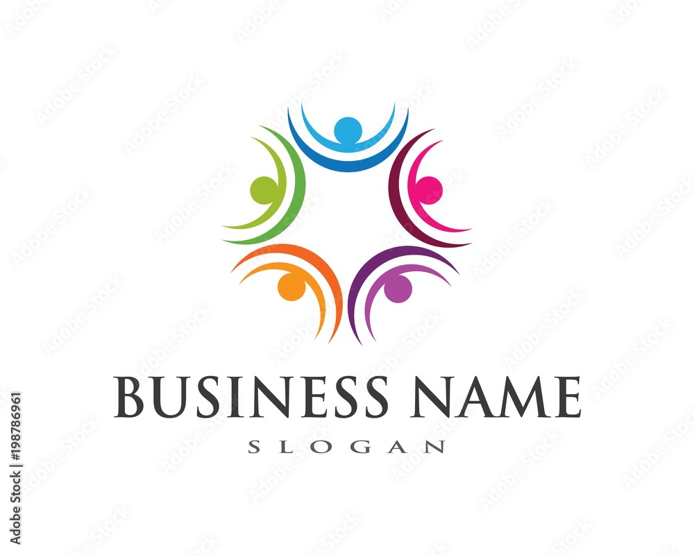 Fototapeta premium Community care Logo