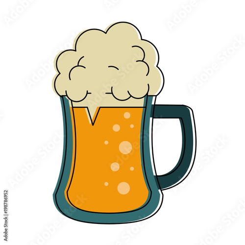 Beer glass cup vector illustration graphic design