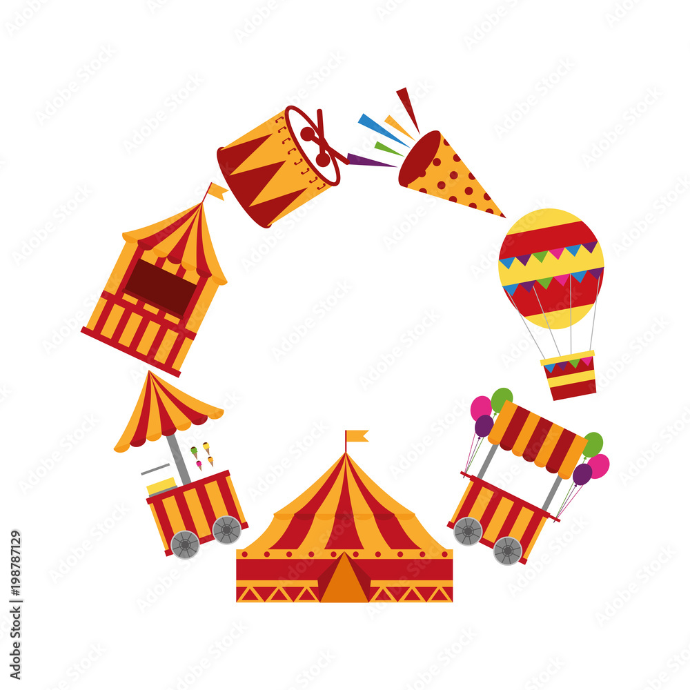carnival set elements icon carnival set elements icon