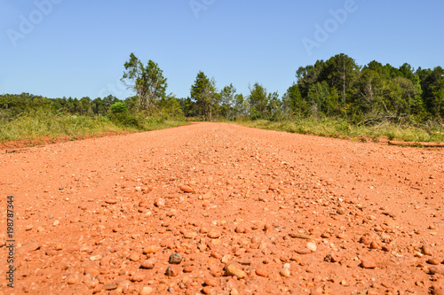 Red dirt road in Alabama