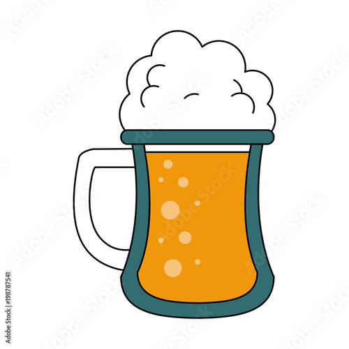 Beer glass cup vector illustration graphic design