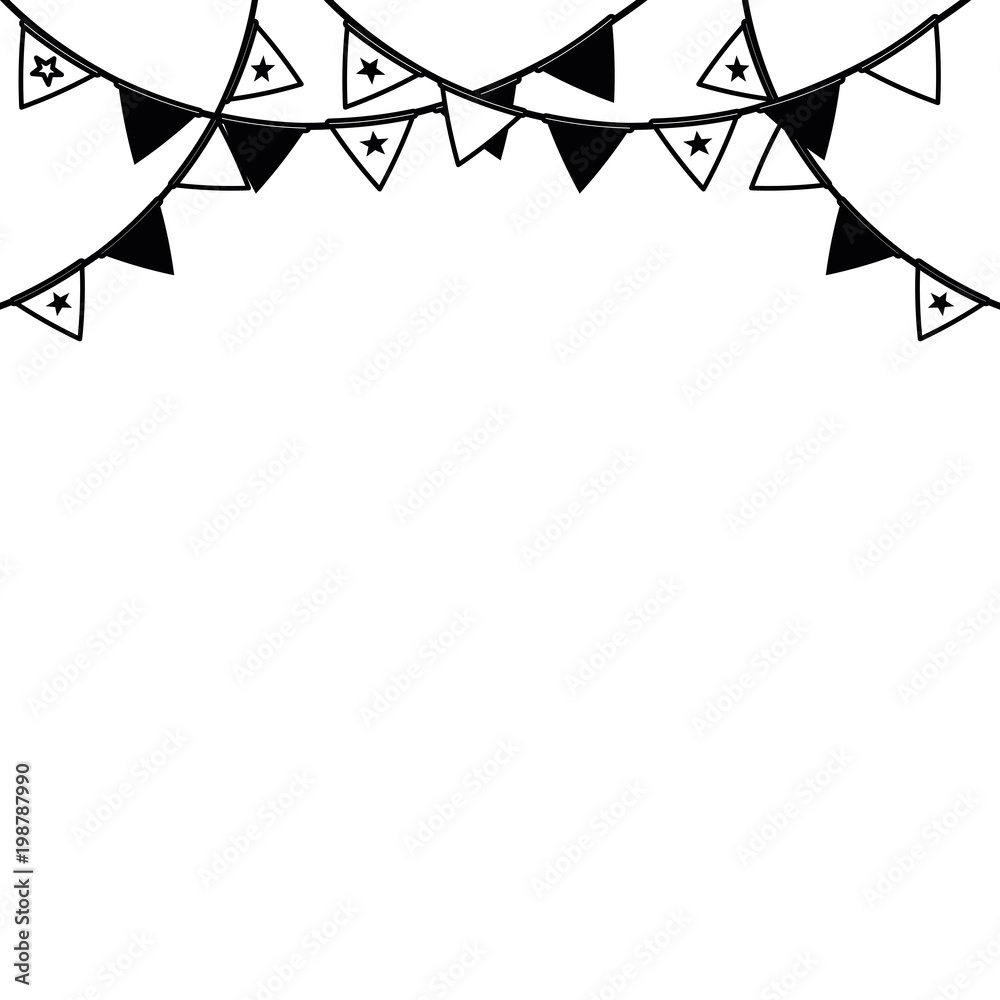 USA pennants frame vector illustration graphic design USA pennants frame vector illustration graphic design