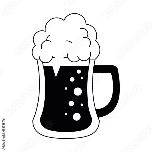 Beer glass cup vector illustration graphic design