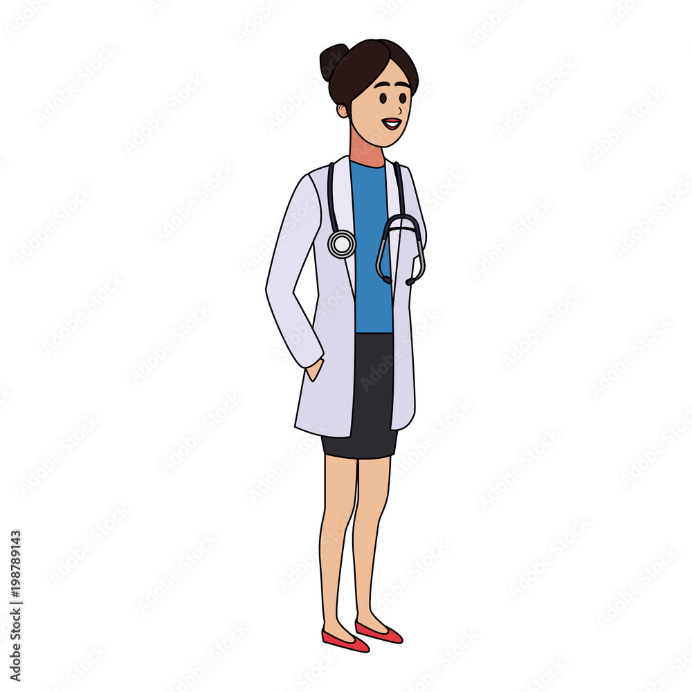 Woman doctor cartoon vector illustration graphic design Woman doctor cartoon vector illustration graphic design