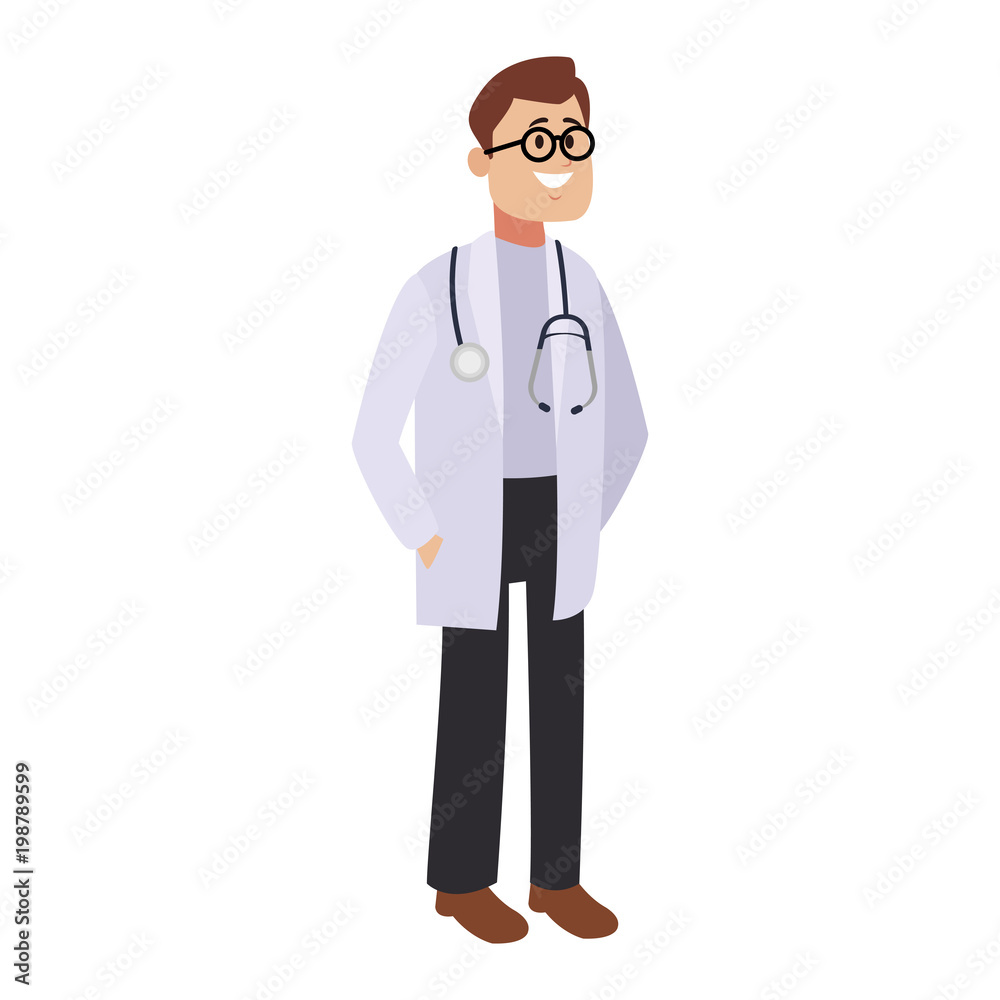 Doctor man cartoon vector illustration graphic design
