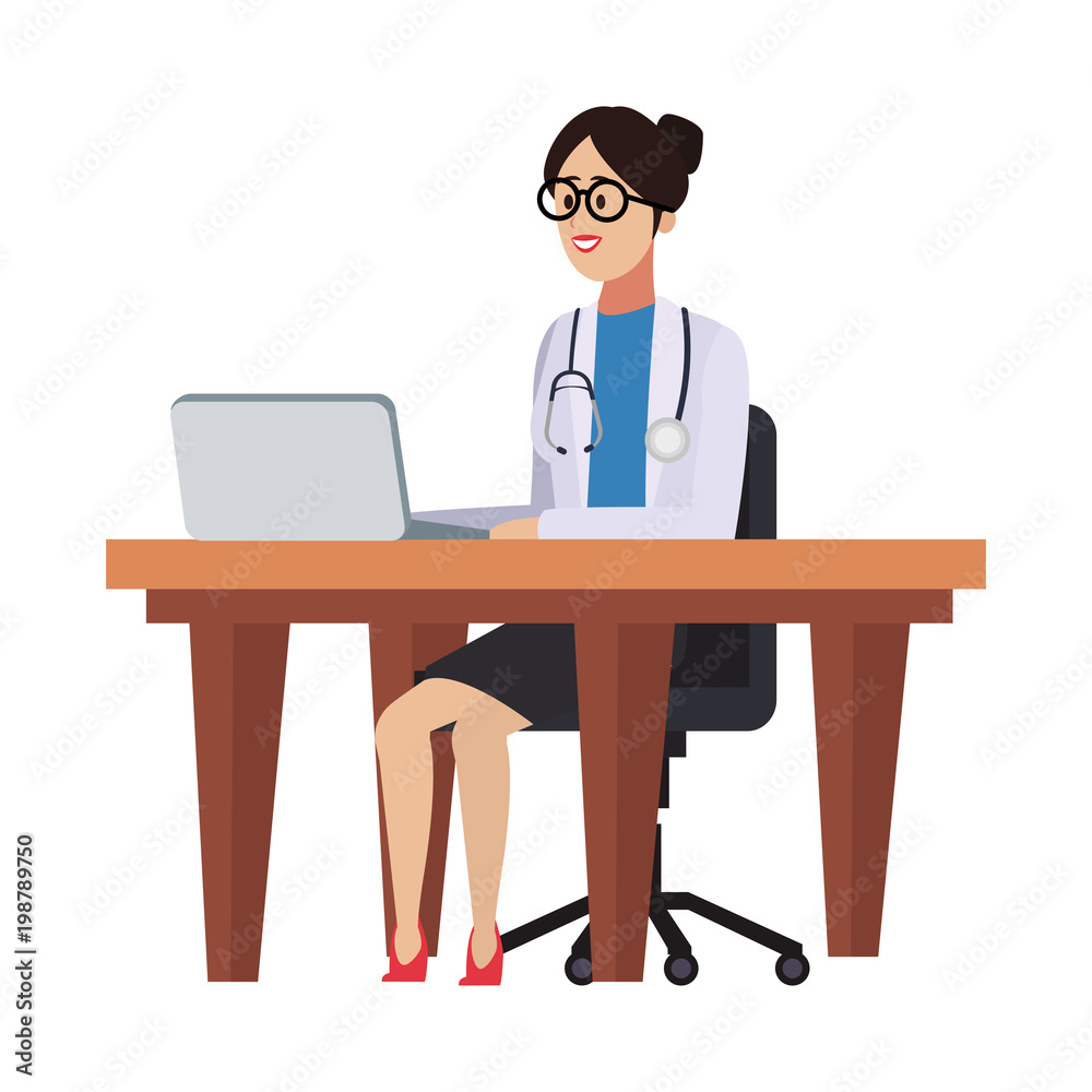 Woman doctor cartoon vector illustration graphic design Woman doctor cartoon vector illustration graphic design