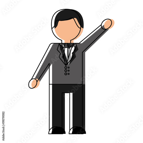 businessman elegant avatar character